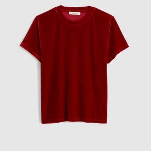 Madewell Velvet Relaxed Tee in Ruby